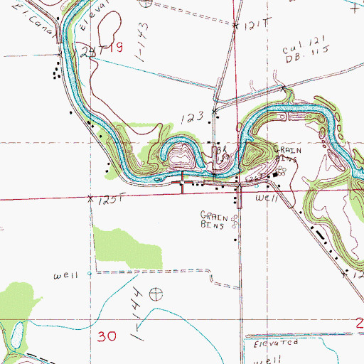Topographic Map of Peters Rock Church (historical), MS