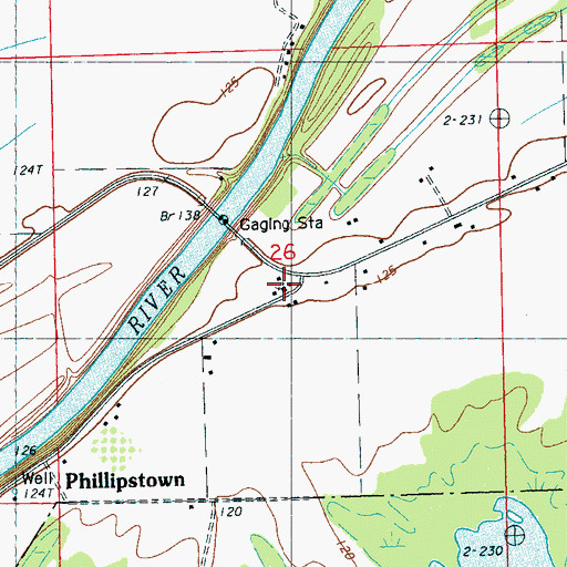 Topographic Map of Phillipstown Baptist Church, MS