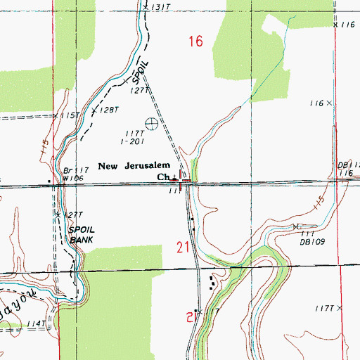 Topographic Map of Pitman School (historical), MS