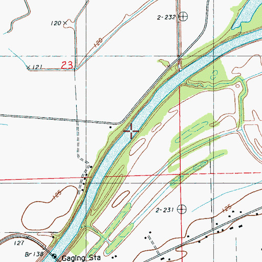 Topographic Map of Southworths Ferry (historical), MS