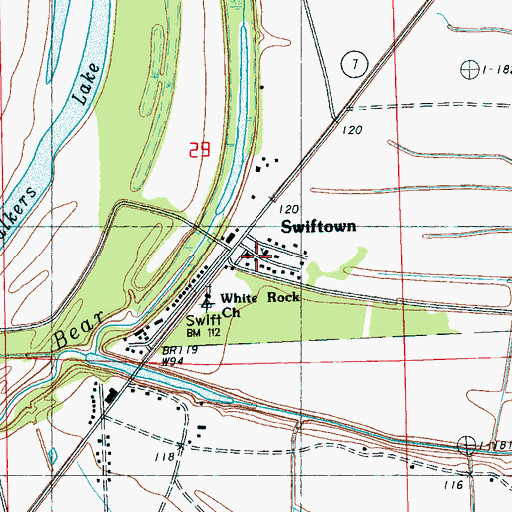 Topographic Map of Swiftown Church of God in Christ, MS