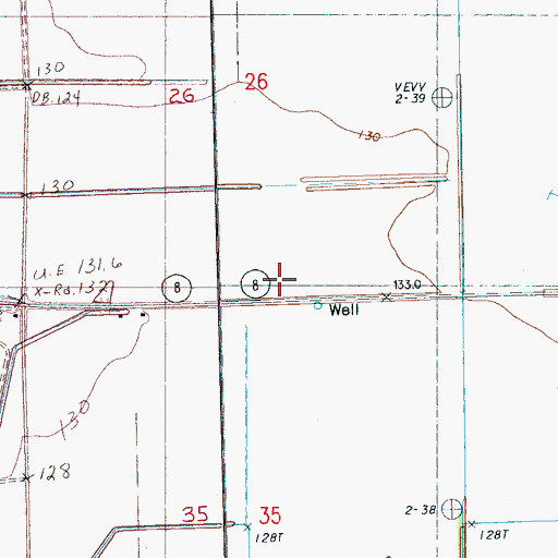 Topographic Map of Woodland Church (historical), MS