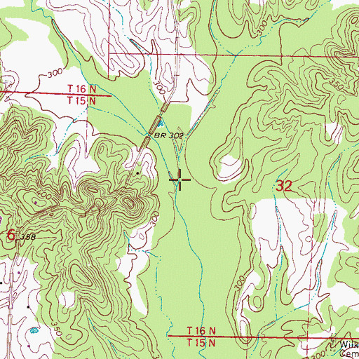 Topographic Map of Beaver Creek, MS