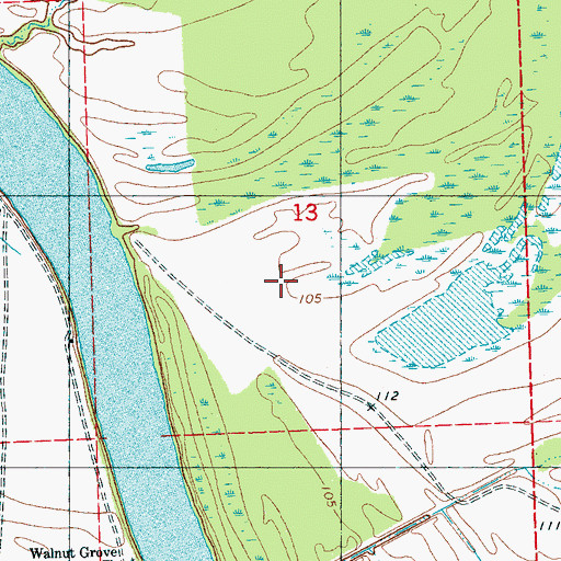 Topographic Map of Bonanza Plantation (historical), MS