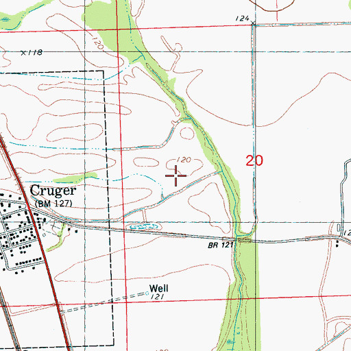 Topographic Map of Clear Lake, MS