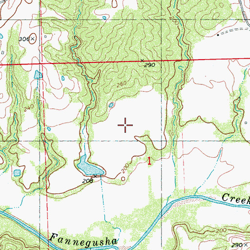 Topographic Map of Dunbar Plantation (historical), MS