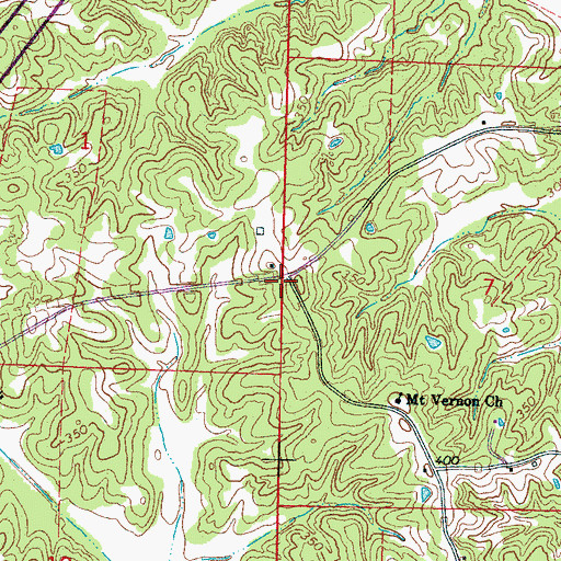 Topographic Map of Edsville, MS