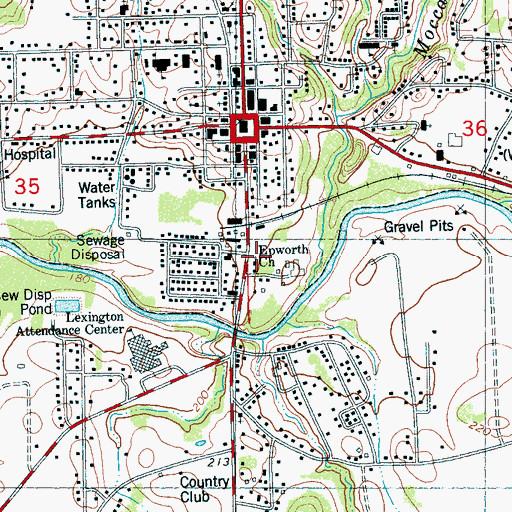 Topographic Map of Epworth Church, MS