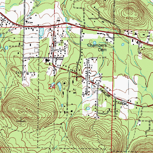 Topographic Map of North Hills Missionary Baptist Church, AR