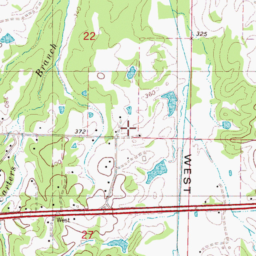 Topographic Map of Alesville School (historical), MS