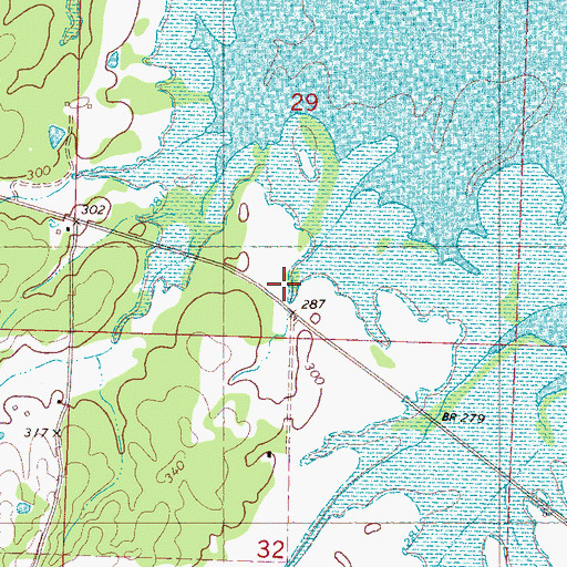 Topographic Map of Andrews Chapel (historical), MS
