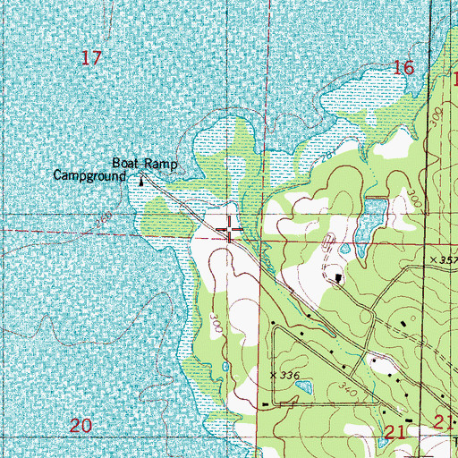 Topographic Map of Caines School (historical), MS