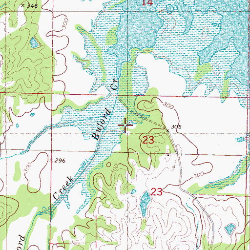 Topographic Map of Dillard School (historical), MS