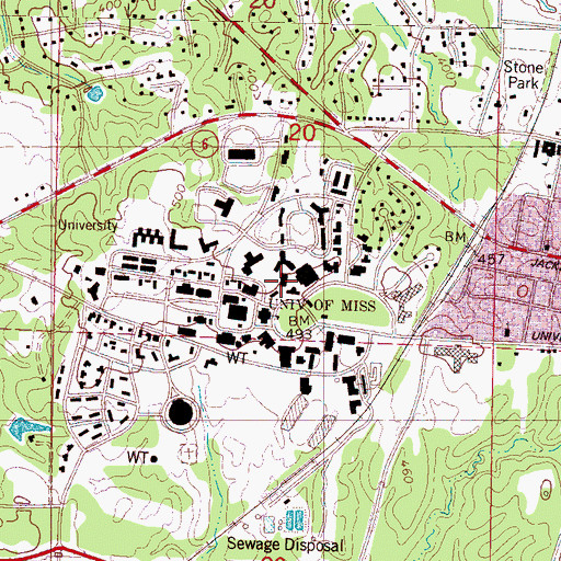 Topographic Map of Fulton Chapel, MS