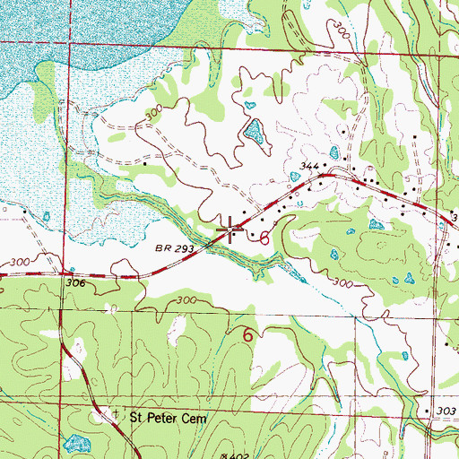 Topographic Map of Gallegley Store (historical), MS