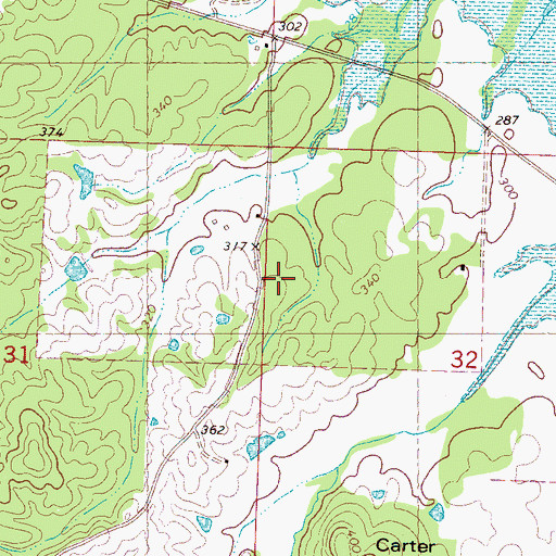 Topographic Map of Gomez (historical), MS