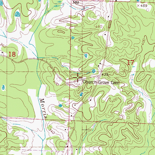 Topographic Map of Gum Grove Church (historical), MS