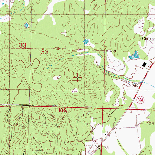 Topographic Map of Hopewell Church (historical), MS