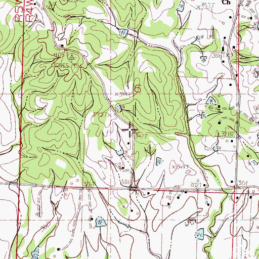 Topographic Map of Lester School (historical), MS