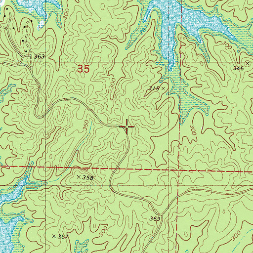 Topographic Map of Oak Grove School (historical), MS