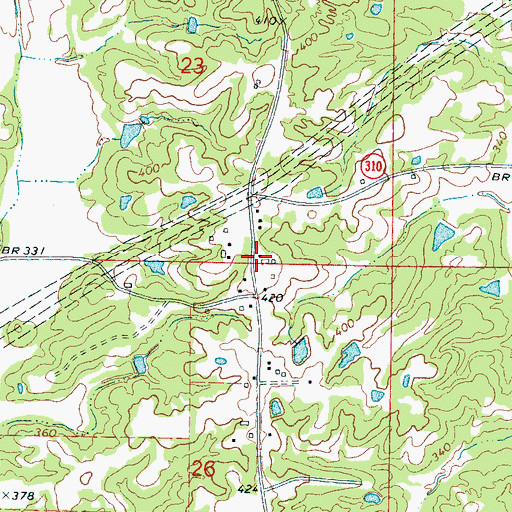 Topographic Map of Piera School (historical), MS