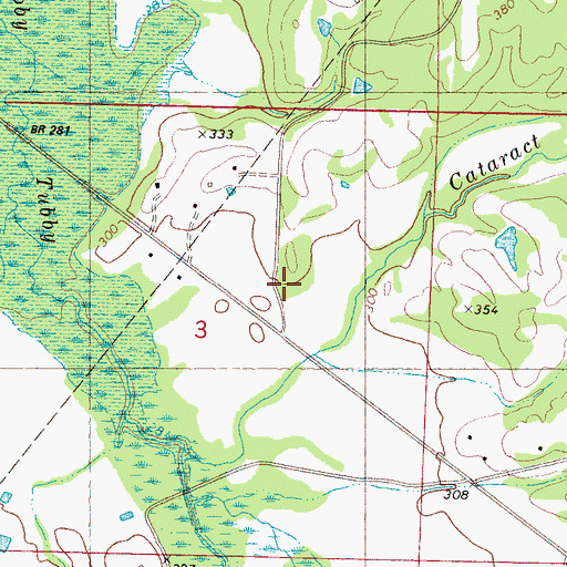 Topographic Map of Pine Grove School (historical), MS