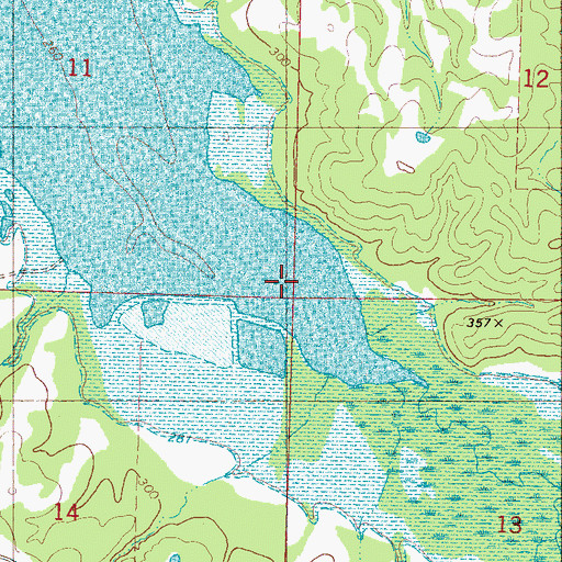 Topographic Map of Saint John Church (historical), MS