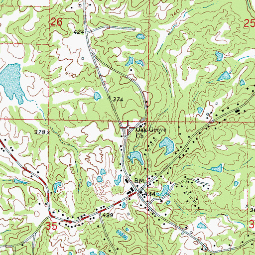 Topographic Map of Smith-Hughes School (historical), MS