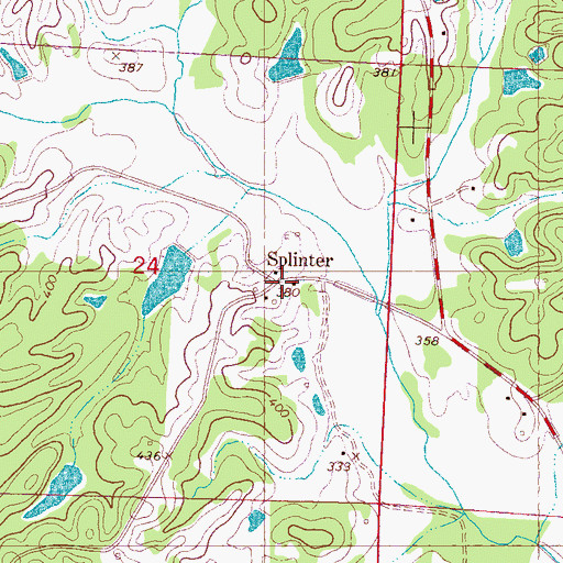 Topographic Map of Splinter, MS