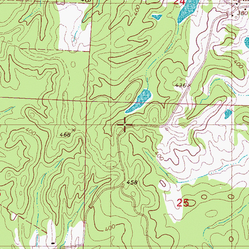 Topographic Map of Splinter School (historical), MS
