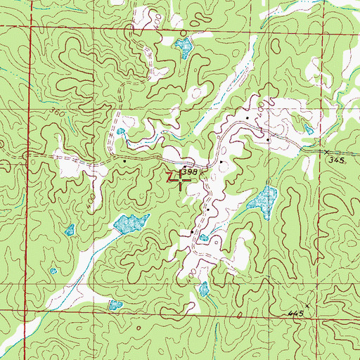 Topographic Map of Wallace School (historical), MS