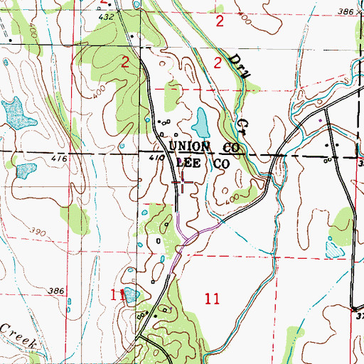 Topographic Map of Freemont (historical), MS