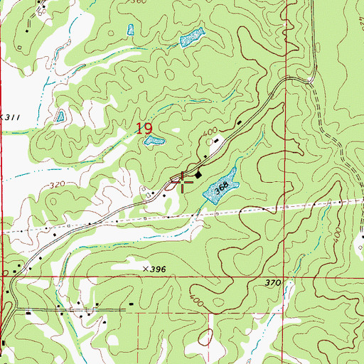 Topographic Map of Kings School (historical), MS