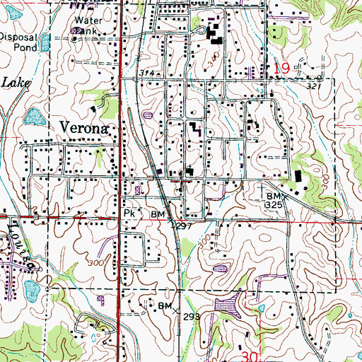 Topographic Map of Kingdom Hall of Jehovahs Witnesses, MS