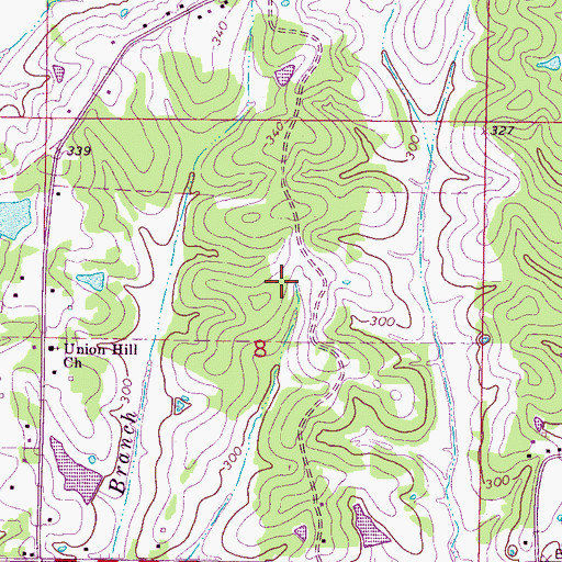 Topographic Map of Limestone Church (historical), MS