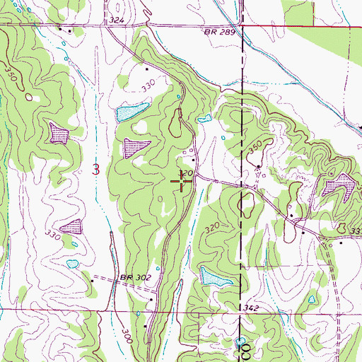 Topographic Map of New Bethany School (historical), MS