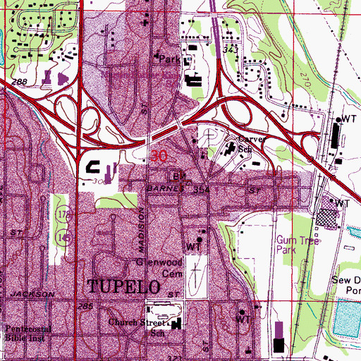 Topographic Map of New Providence Baptist Church, MS