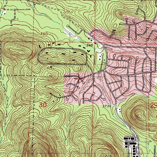 Topographic Map of Pebble Beach Park, AR