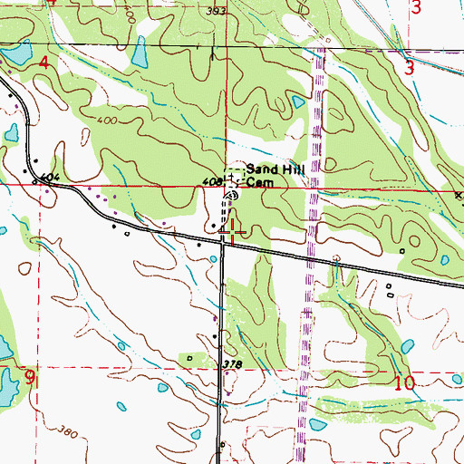 Topographic Map of Sand Hill Church (historical), MS