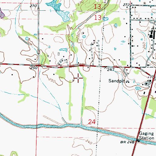 Topographic Map of Shannon Methodist Church, MS