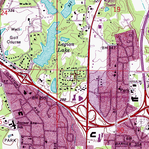 Topographic Map of Sharon Hills, MS