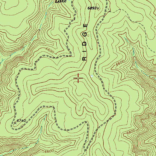 Topographic Map of Lake Ridge, AZ