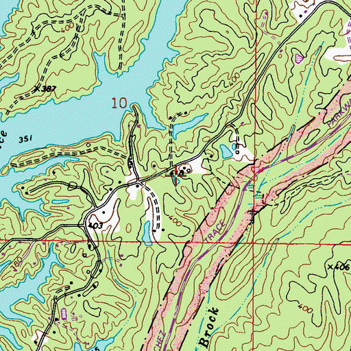 Topographic Map of Webster School (historical), MS