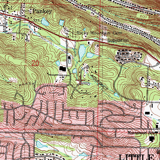 Topographic Map of Piedmont, AR