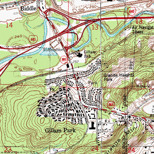 Topographic Map of Pilgrim Rest Baptist Church, AR