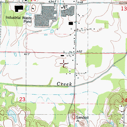 Topographic Map of Battery B (historical), MS