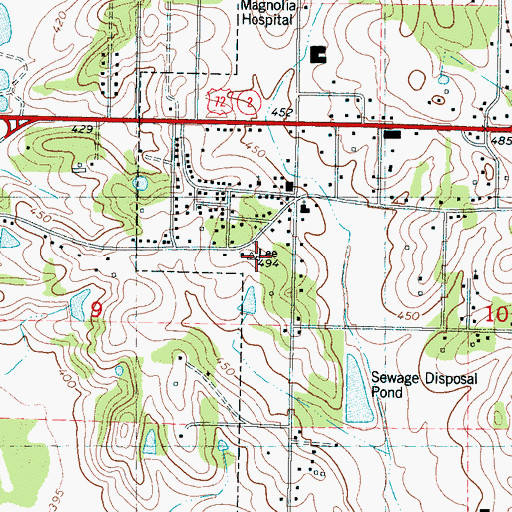 Topographic Map of Battery D (historical), MS