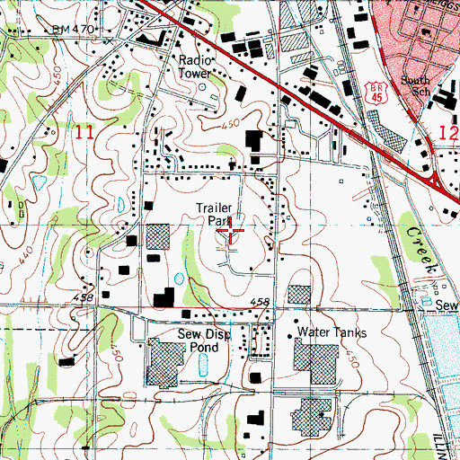Topographic Map of Battery Lathrop (historical), MS