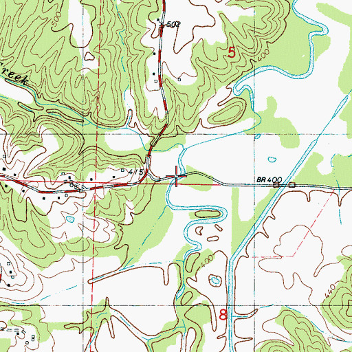 Topographic Map of Crum Bridge, MS