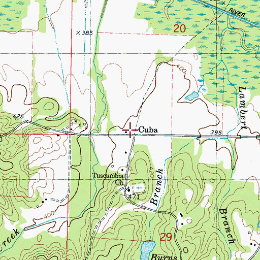 Topographic Map of Cuba, MS
